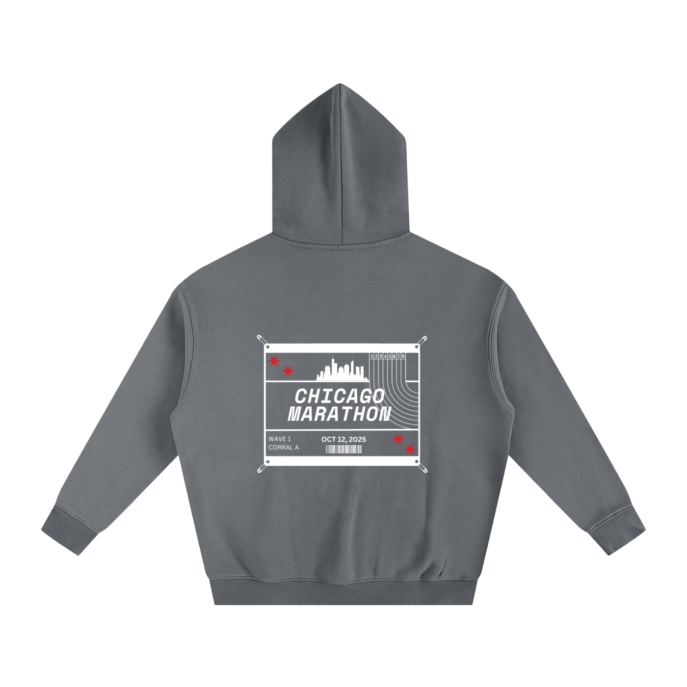 Chicago Marathon Hoodie // Grey