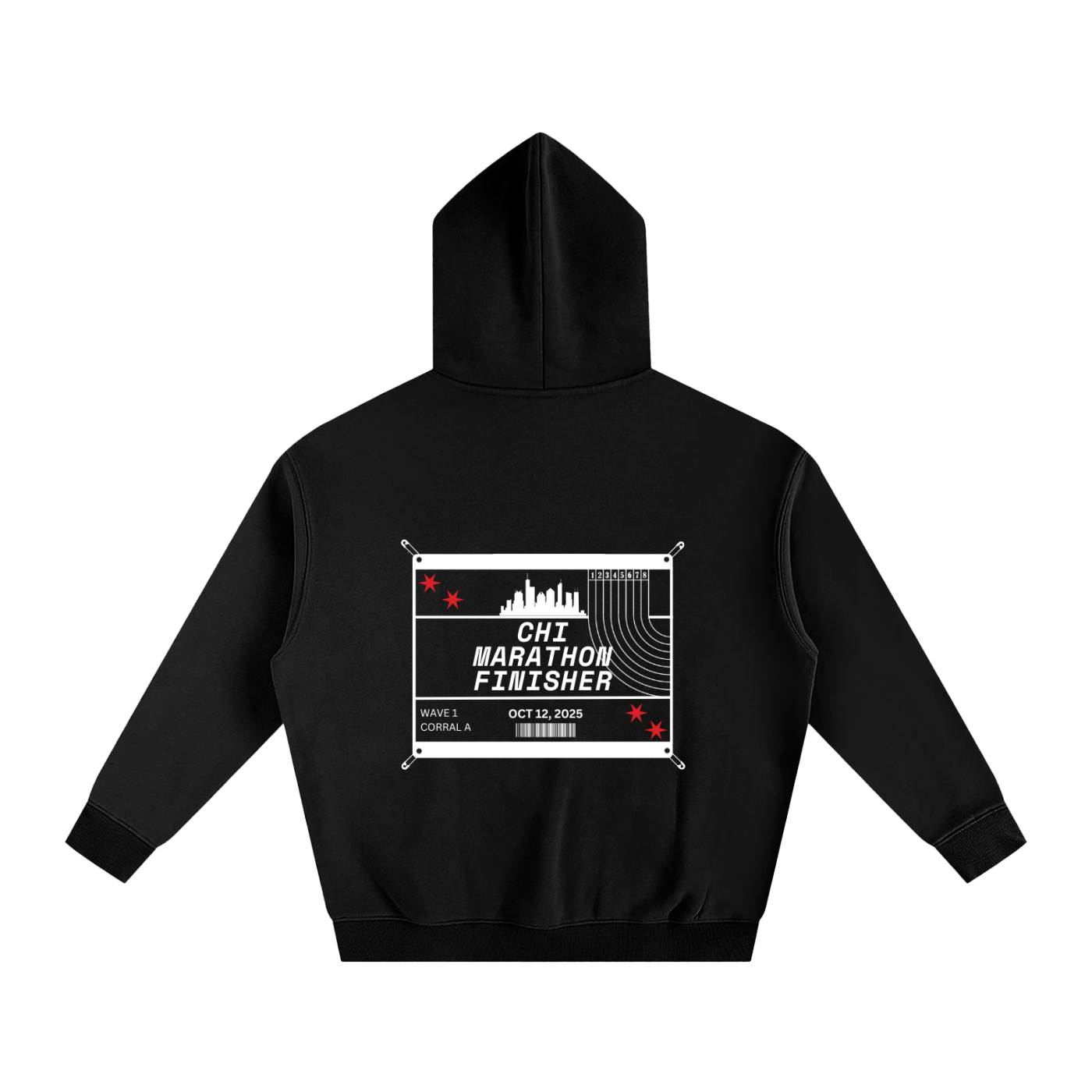 Chicago Marathon Hoodie // Black