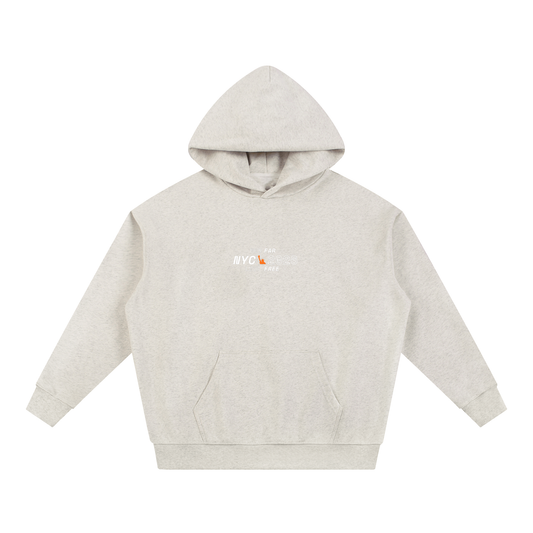 NYC Marathon 2026 Race Bib Hoodie // Oat Grey