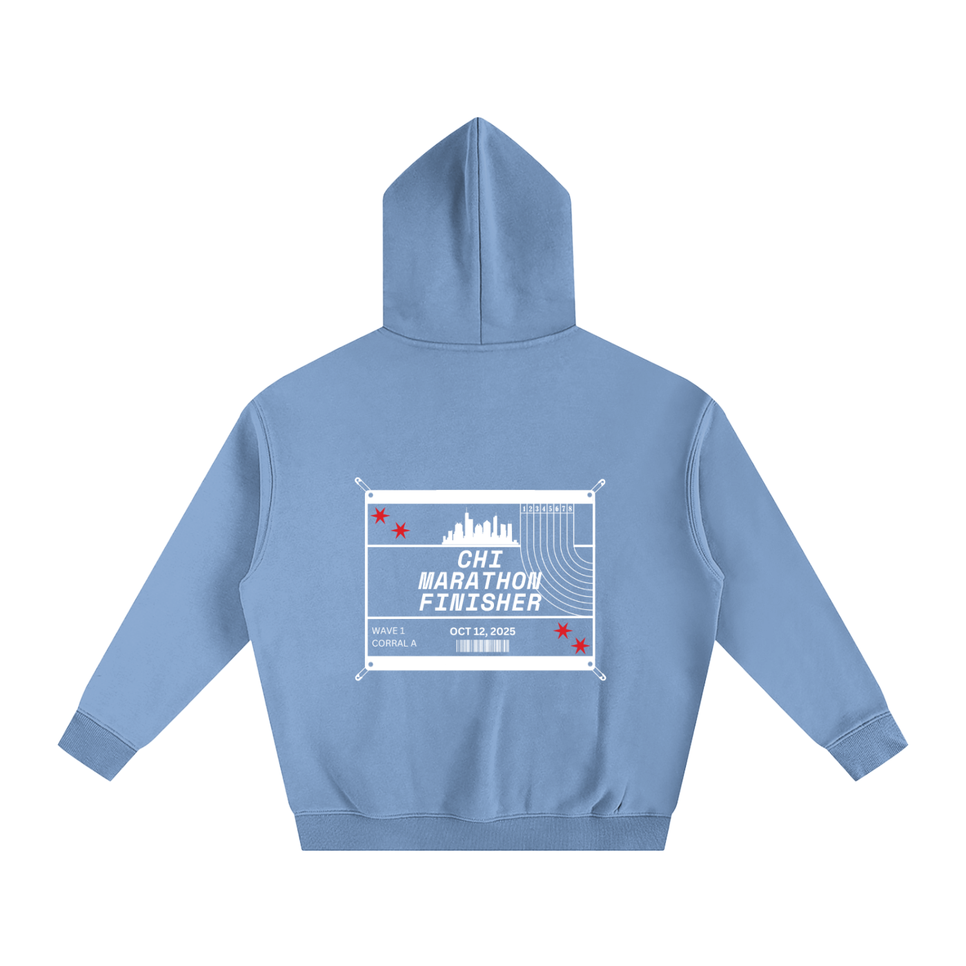 Chicago Marathon Hoodie // Light Blue