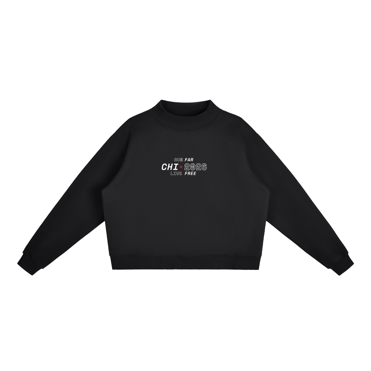 Chicago Marathon 2026 Mock-Neck // Black