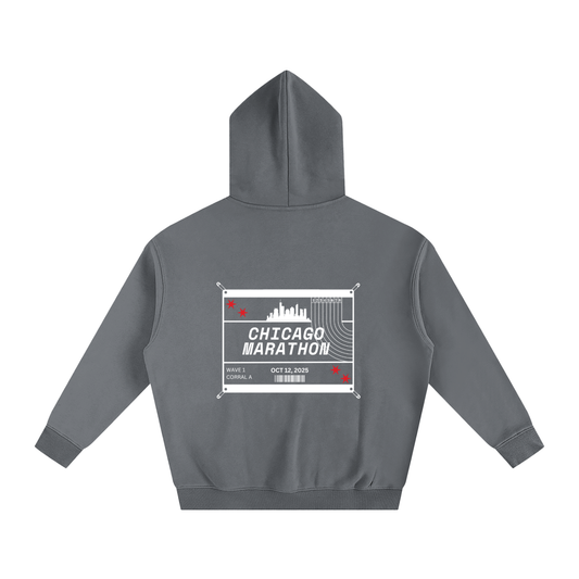 Chicago Marathon Hoodie // Grey