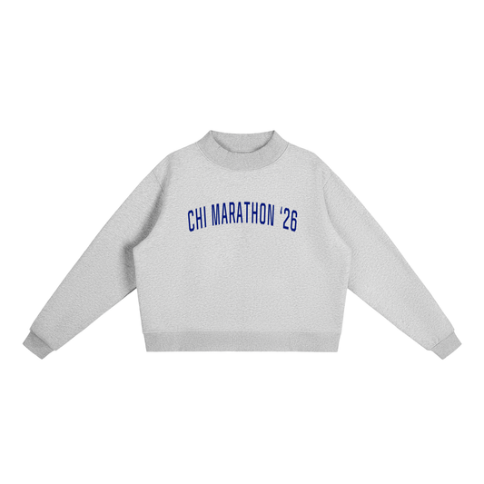 Chi Marathon '26 Mock-Neck // Gray & Navy