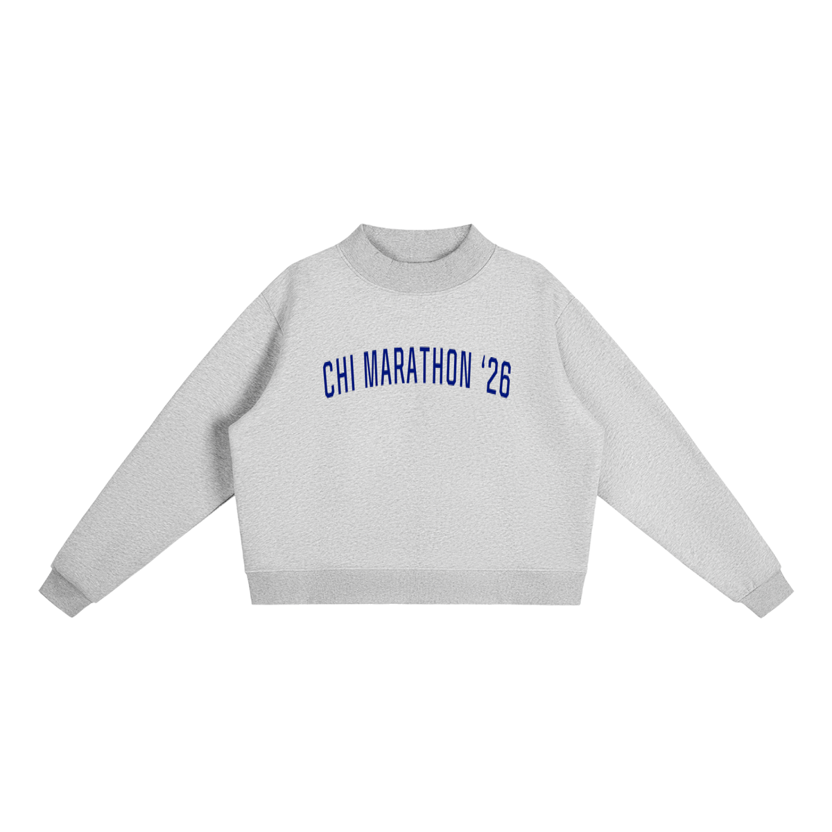 Chi Marathon '26 Mock-Neck // White & Navy