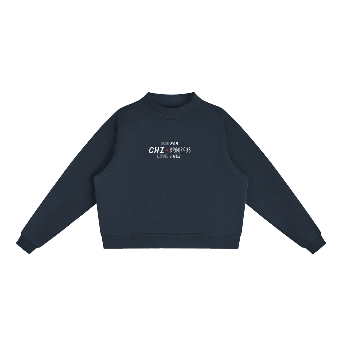 Chi Marathon 2026 Mock-Neck // Navy