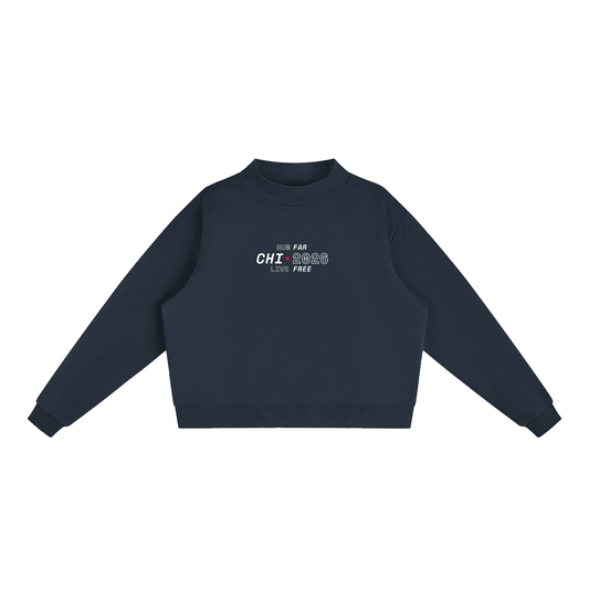 Chi Marathon 2026 Mock-Neck // Navy
