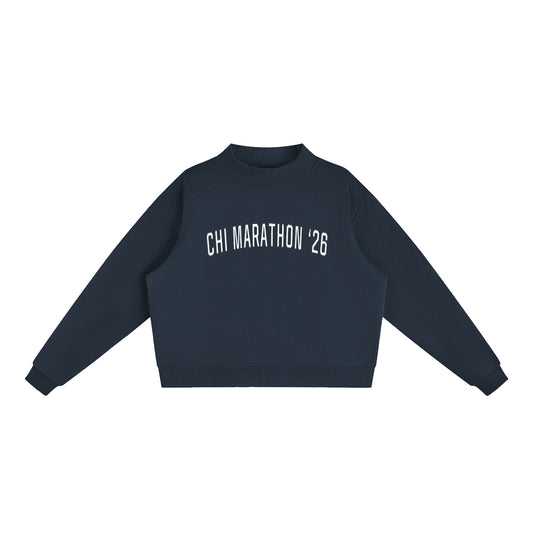 Chi Marathon '26 Mock-Neck // Navy & White