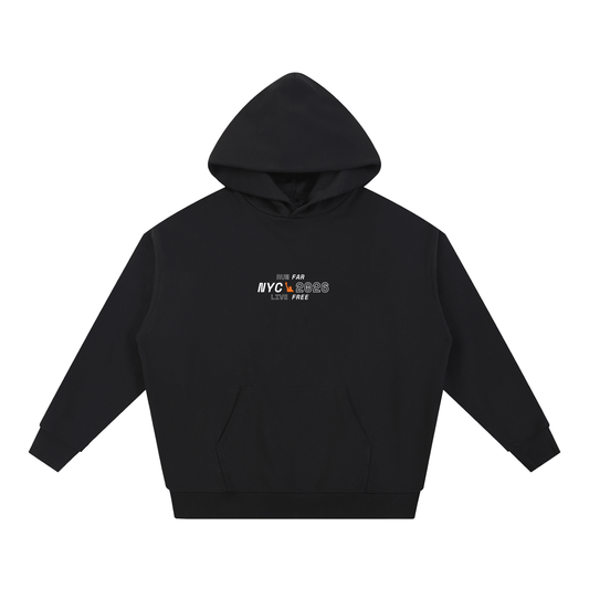 NYC Marathon 2026 Race Bib Hoodie // Black