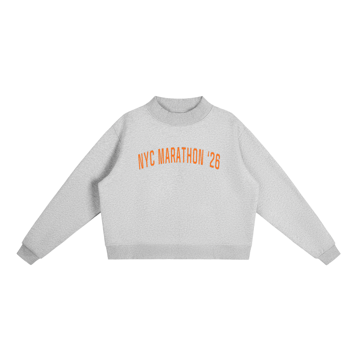 NYC Marathon 26' Mock-Neck // White & Orange