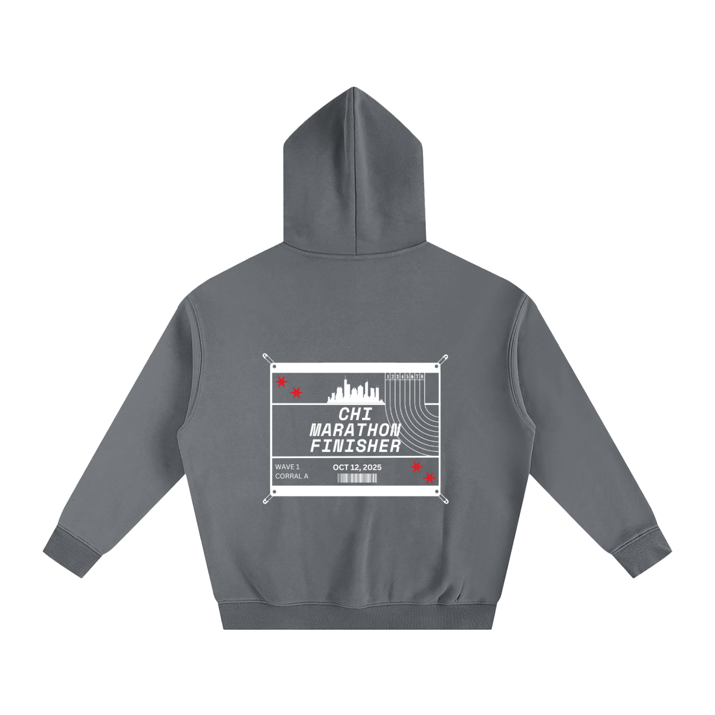 Chicago Marathon Hoodie // Grey
