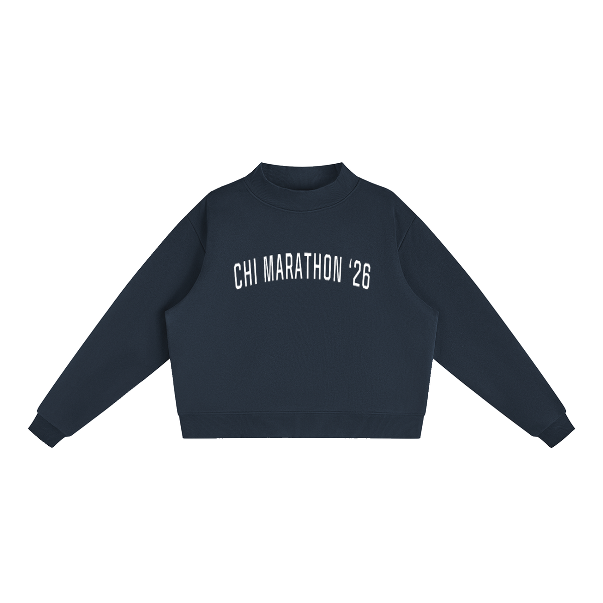 Chi Marathon '26 Mock-Neck // Navy & White