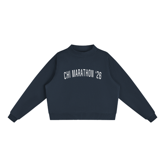 Chi Marathon '26 Mock-Neck // Navy & White
