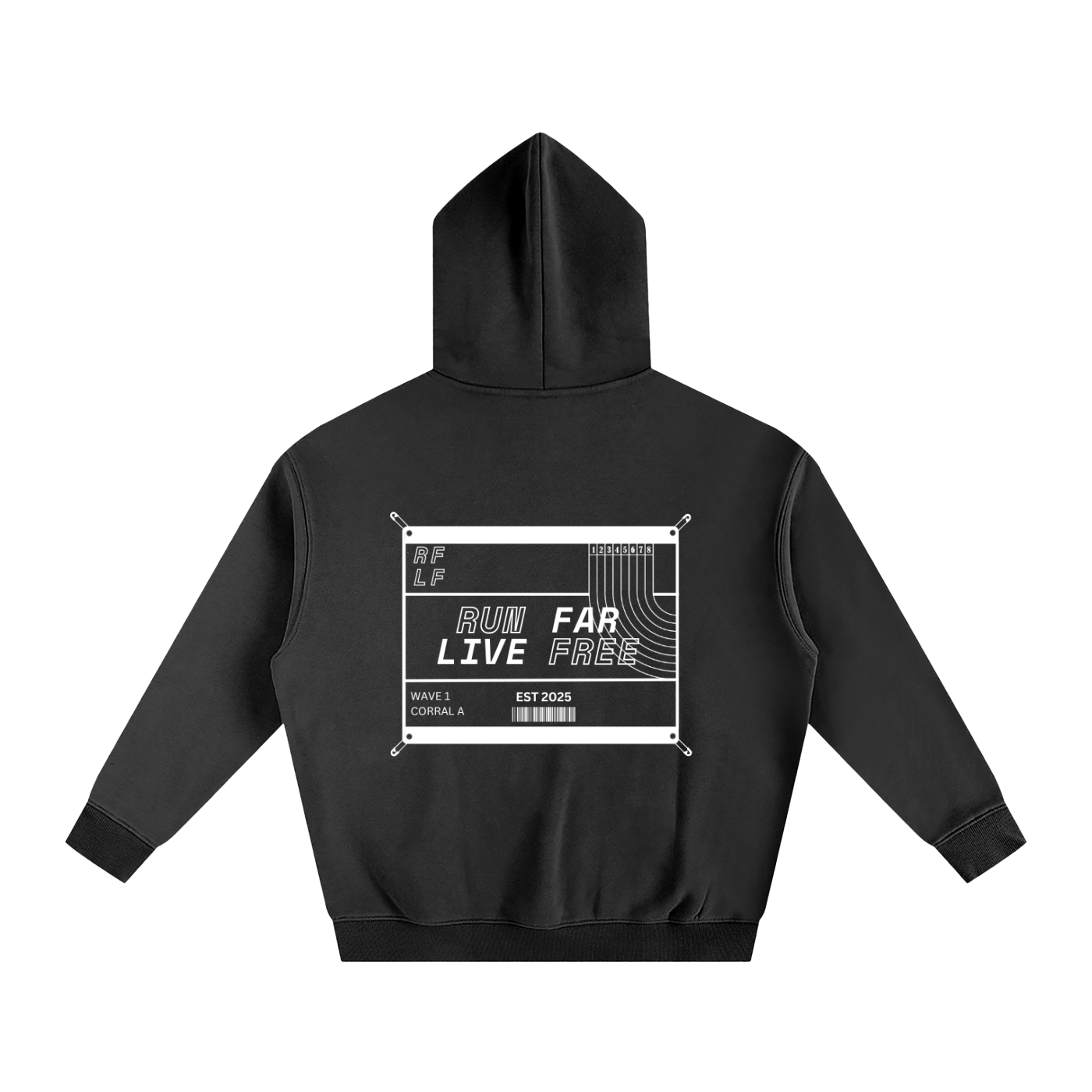 The Race Bib Hoodie // Black