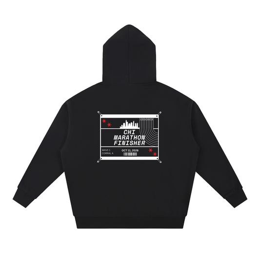 Chicago Marathon 2026 Race Bib Hoodie // Black