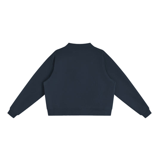Chi Marathon '26 Mock-Neck // Navy & White