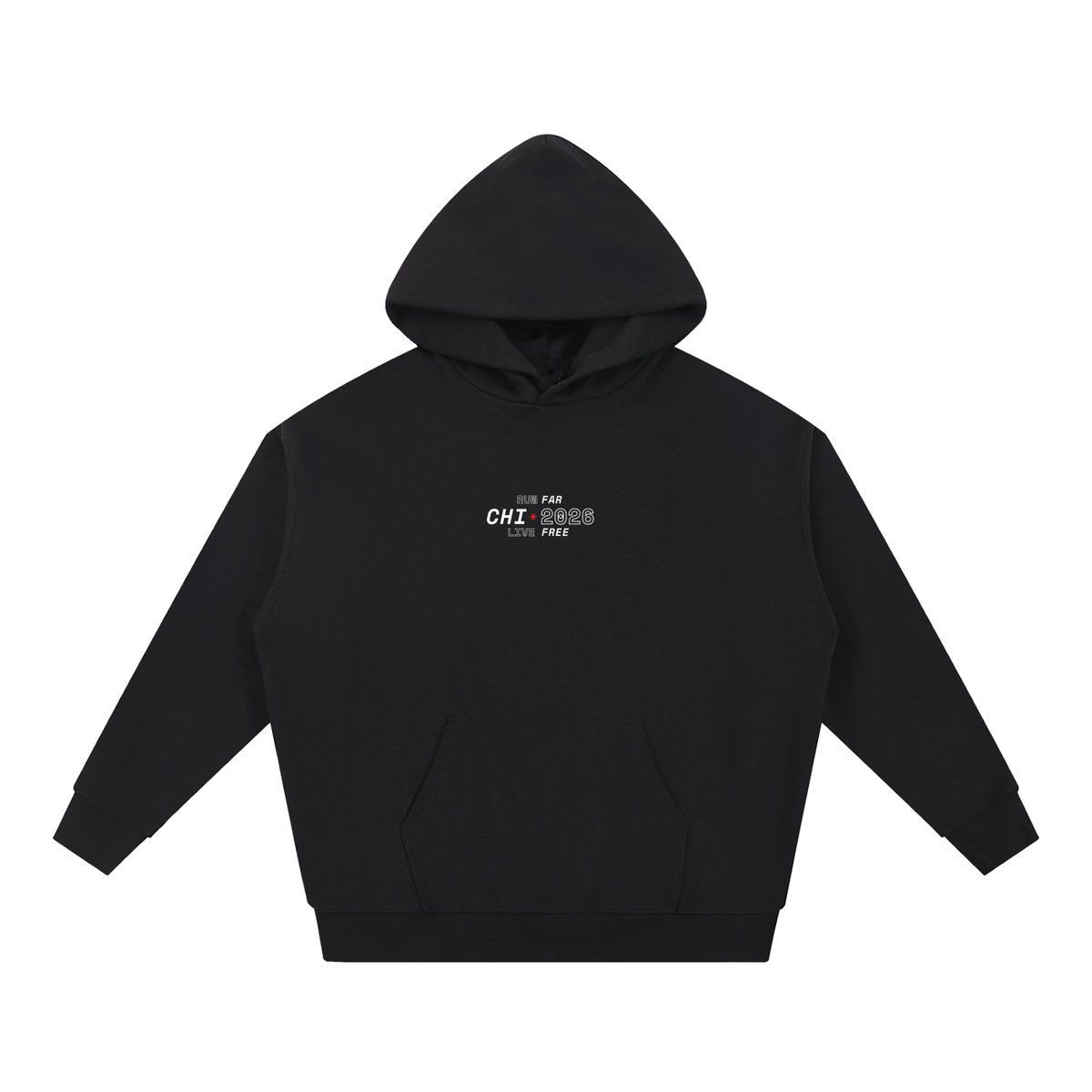 Chicago Marathon 2026 Race Bib Hoodie // Black