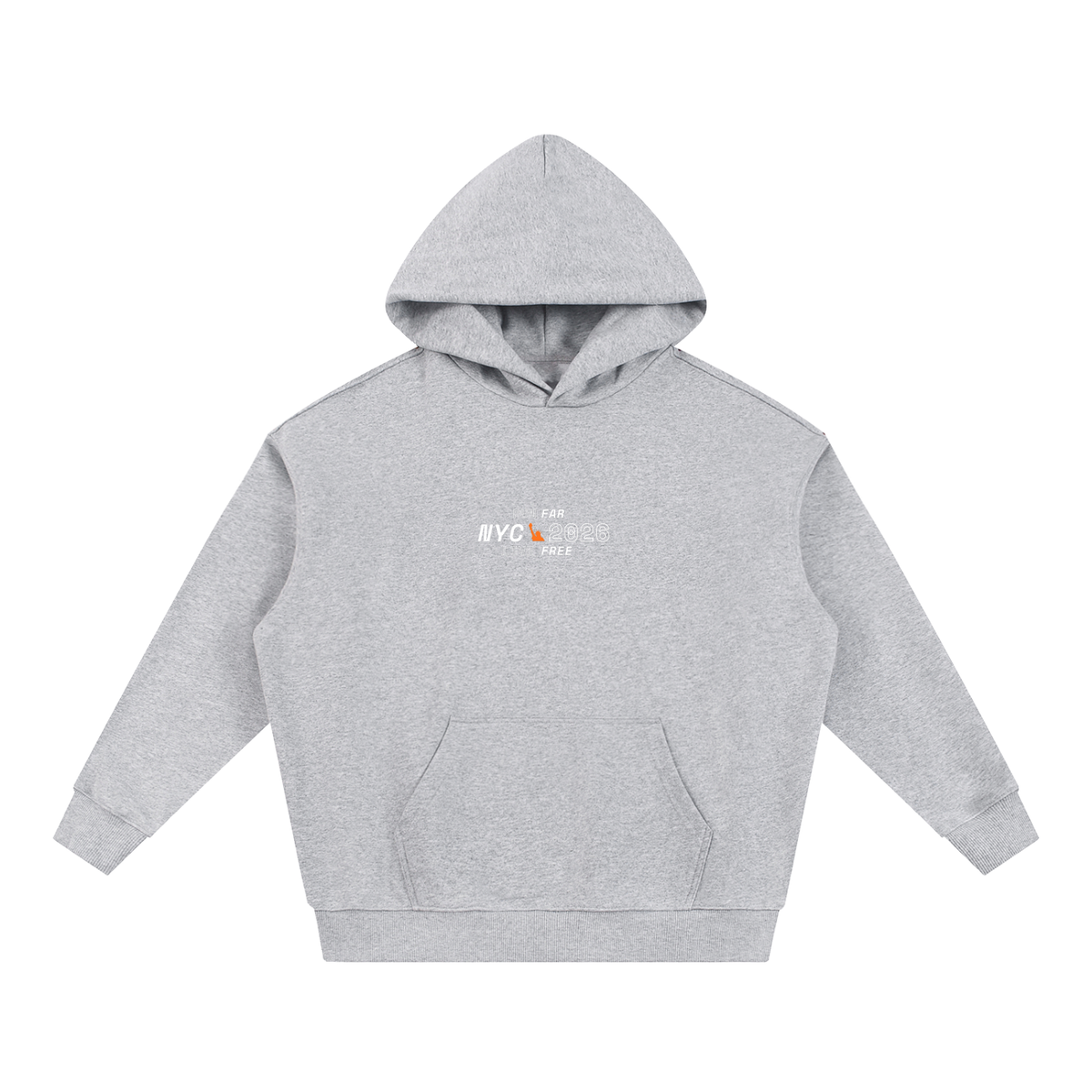 NYC Marathon 2026 Race Bib Hoodie // Oat Grey