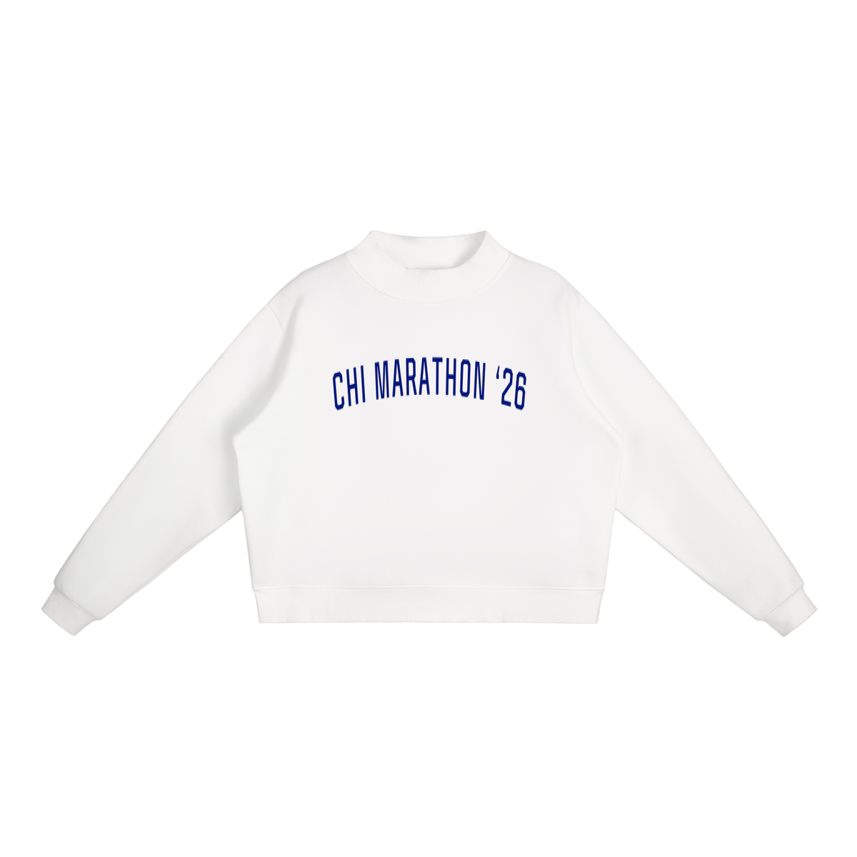 Chi Marathon '26 Mock-Neck // Gray & Navy