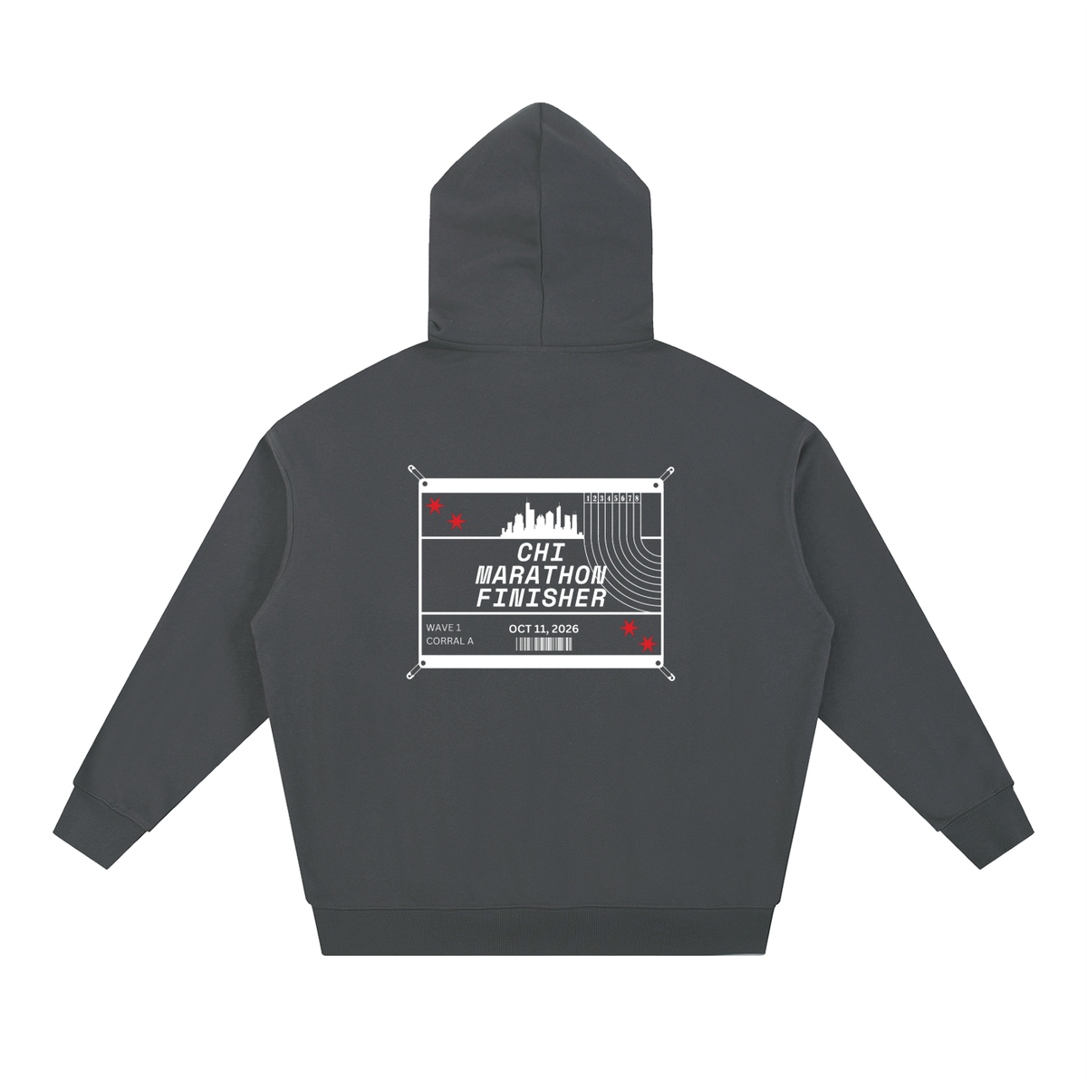 Chicago Marathon 2026 Race Bib Hoodie // Navy