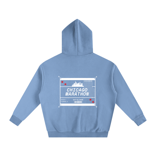 Chicago Marathon Hoodie // Light Blue