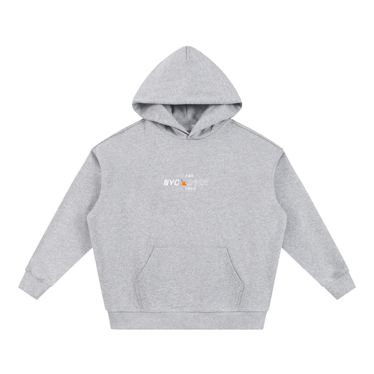 NYC Marathon 2026 Race Bib Hoodie // Light Grey