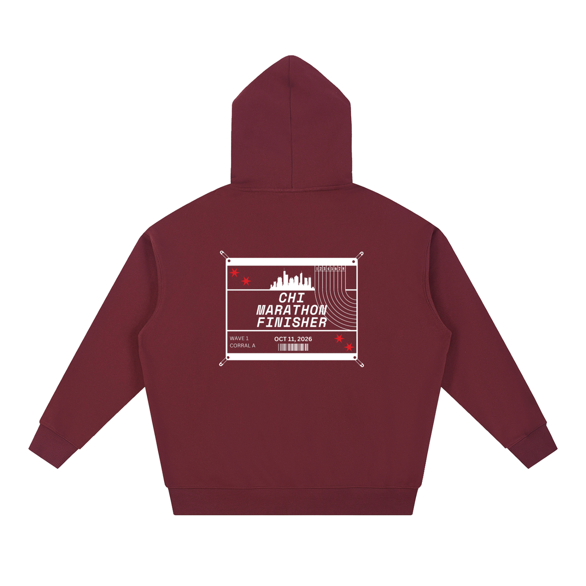 Chicago Marathon 2026 Race Bib Hoodie // Navy