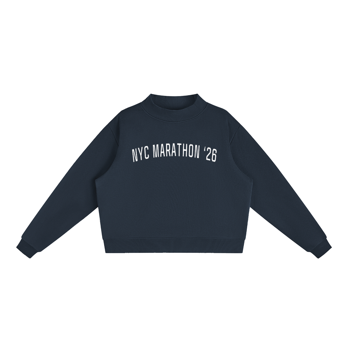 NYC Marathon 26' Mock-Neck // Navy & White