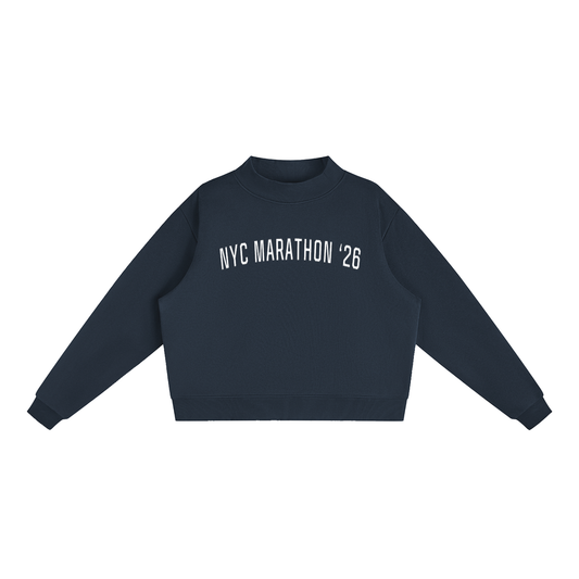 NYC Marathon 26' Mock-Neck // Navy & White