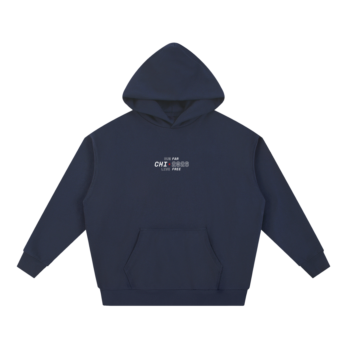 Chicago Marathon 2026 Race Bib Hoodie // Navy